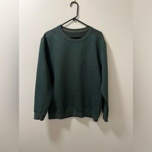 BORN PRIMITIVE Waffle Crew Neck Pullover Sweatshirt in Green Large
